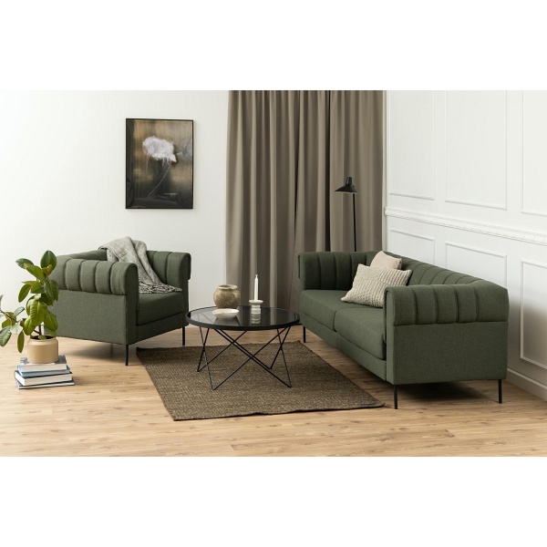 Stolik kawowy Cuxton czarny/dymiony - ACTONA